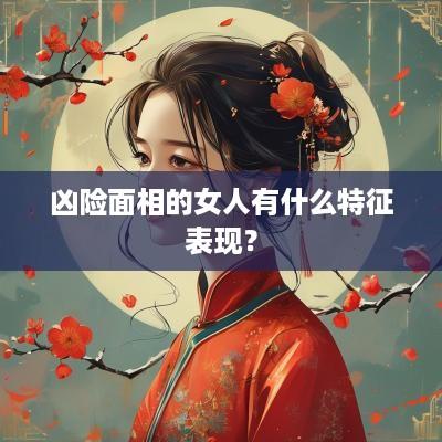 凶险面相的女人有什么特征表现？