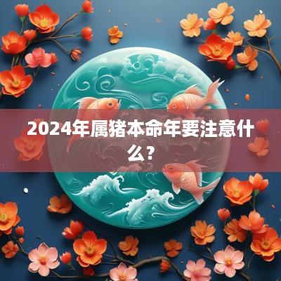 2025年属猪本命年要注意什么？