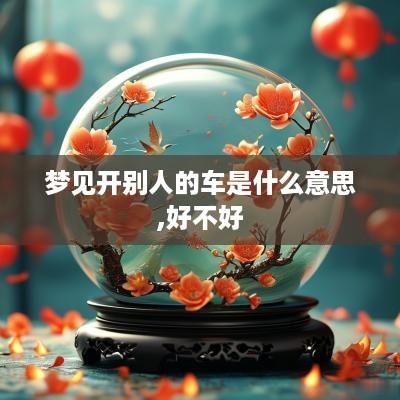 梦见开别人的车是什么意思,好不好
