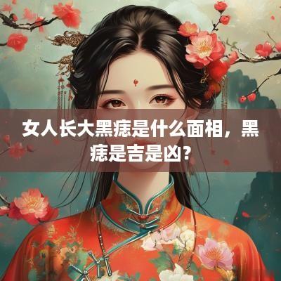 女人长大黑痣是什么面相，黑痣是吉是凶？