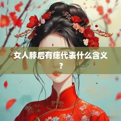 女人脖后有痣代表什么含义？