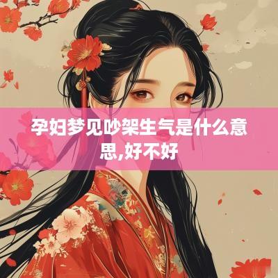 孕妇梦见吵架生气是什么意思,好不好