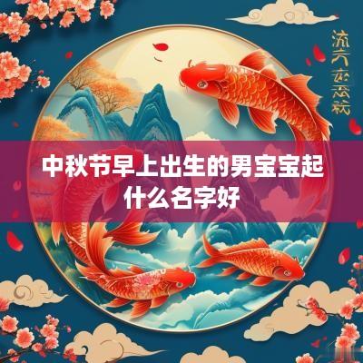 中秋节早上出生的男宝宝起什么名字好