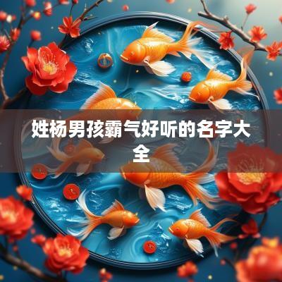 姓杨男孩霸气好听的名字大全