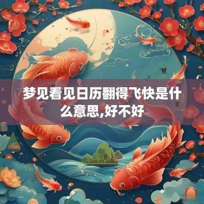 梦见看见日历翻得飞快是什么意思,好不好