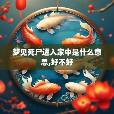 梦见死尸进入家中是什么意思,好不好