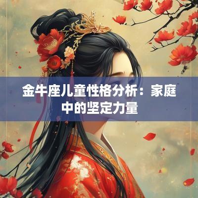 金牛座儿童性格分析：家庭中的坚定力量
