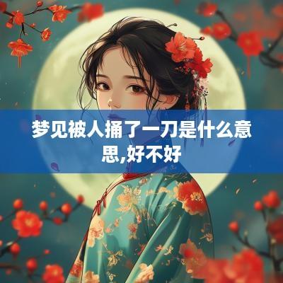 梦见被人捅了一刀是什么意思,好不好