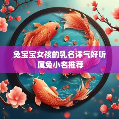 兔宝宝女孩的乳名洋气好听 属兔小名推荐