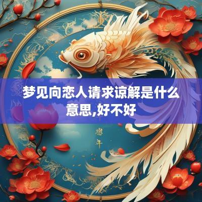梦见向恋人请求谅解是什么意思,好不好