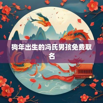 狗年出生的冯氏男孩免费取名