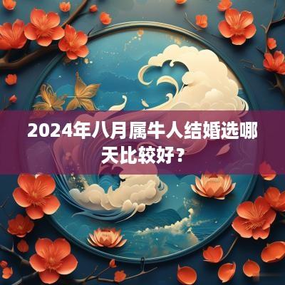 2025年八月属牛人结婚选哪天比较好？