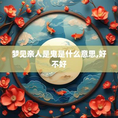 梦见亲人是鬼是什么意思,好不好