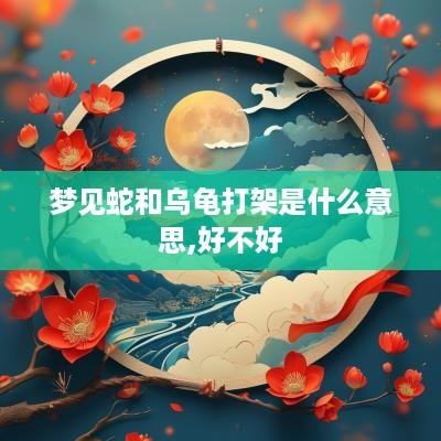 梦见蛇和乌龟打架是什么意思,好不好