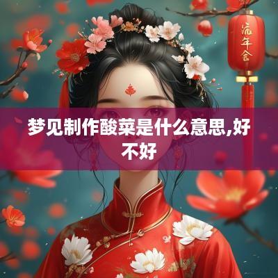 梦见制作酸菜是什么意思,好不好