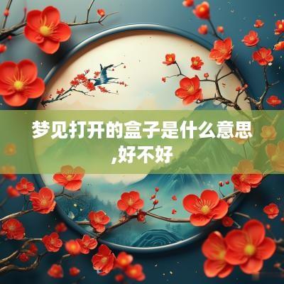 梦见打开的盒子是什么意思,好不好