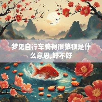 梦见自行车骑得很狼狈是什么意思,好不好