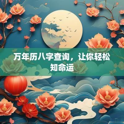 万年历八字查询，让你轻松知命运