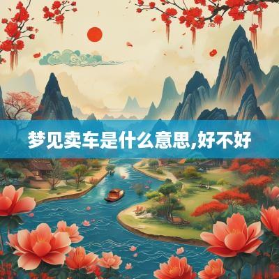 梦见卖车是什么意思,好不好