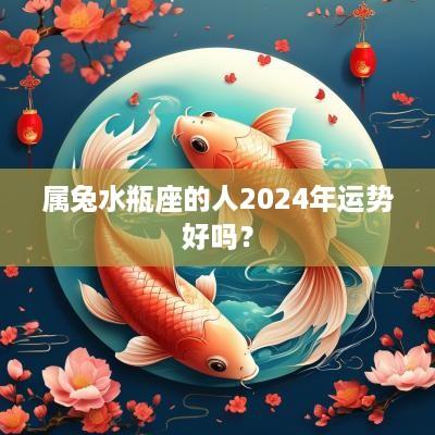 属兔水瓶座的人2025年运势好吗？