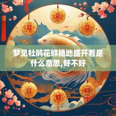 梦见杜鹃花鲜艳地盛开着是什么意思,好不好