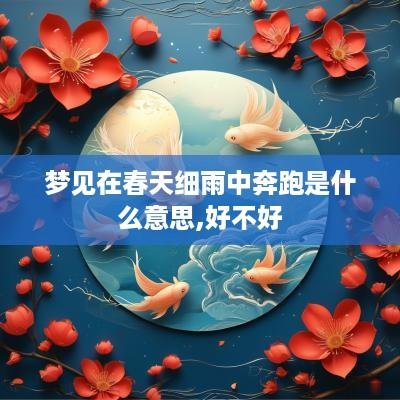 梦见在春天细雨中奔跑是什么意思,好不好