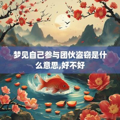 梦见自己参与团伙盗窃是什么意思,好不好