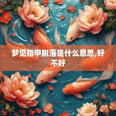 梦见指甲脱落是什么意思,好不好
