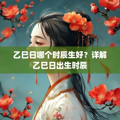 乙巳日哪个时辰生好？详解乙巳日出生时辰
