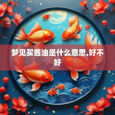 梦见买酱油是什么意思,好不好