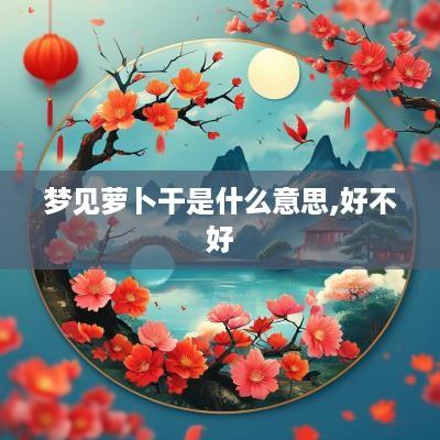 梦见萝卜干是什么意思,好不好