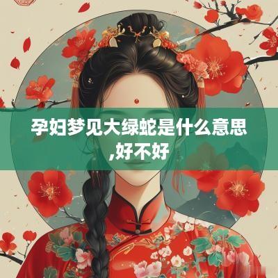孕妇梦见大绿蛇是什么意思,好不好