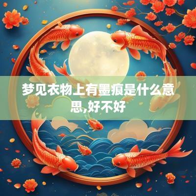 梦见衣物上有墨痕是什么意思,好不好