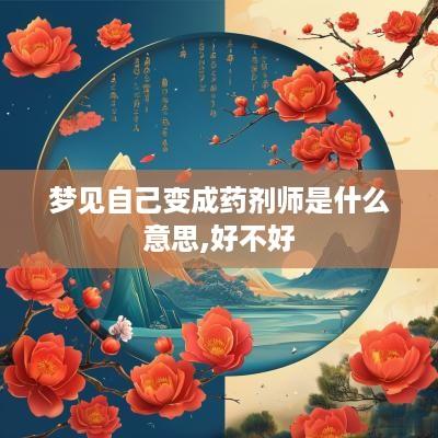 梦见自己变成药剂师是什么意思,好不好