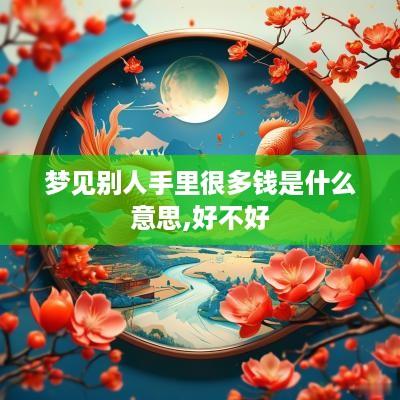 梦见别人手里很多钱是什么意思,好不好