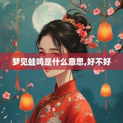 梦见蛙鸣是什么意思,好不好
