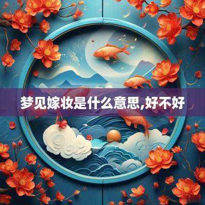 梦见嫁妆是什么意思,好不好