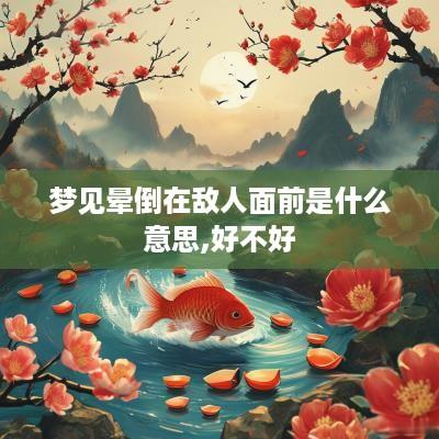 梦见晕倒在敌人面前是什么意思,好不好