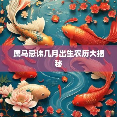 属马忌讳几月出生农历大揭秘