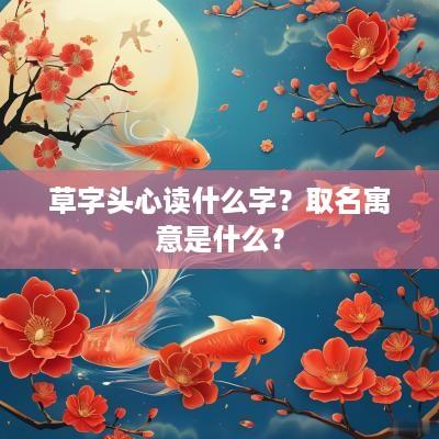 草字头心读什么字？取名寓意是什么？