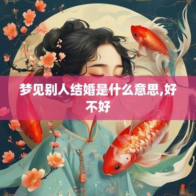 梦见别人结婚是什么意思,好不好