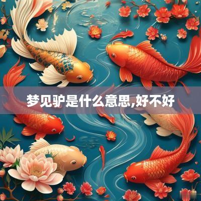 梦见驴是什么意思,好不好