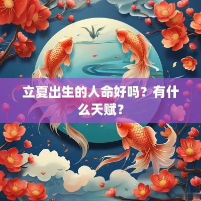 立夏出生的人命好吗？有什么天赋？