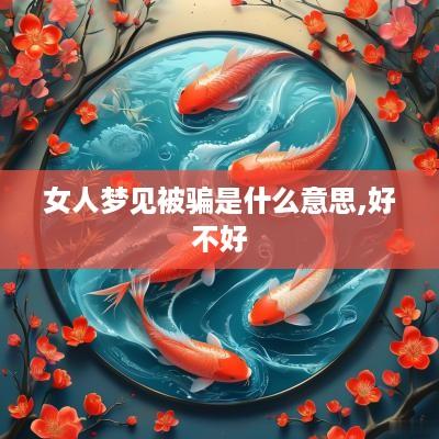 女人梦见被骗是什么意思,好不好