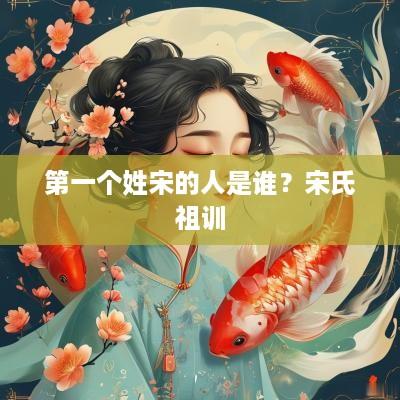 第一个姓宋的人是谁？宋氏祖训