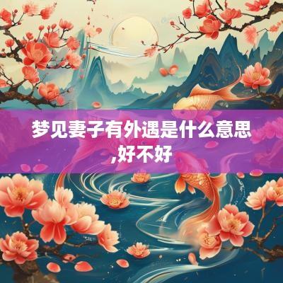 梦见妻子有外遇是什么意思,好不好