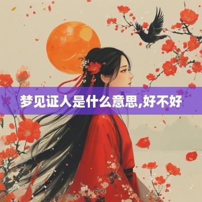 梦见证人是什么意思,好不好
