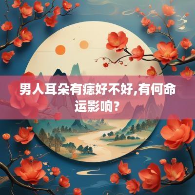 男人耳朵有痣好不好,有何命运影响？