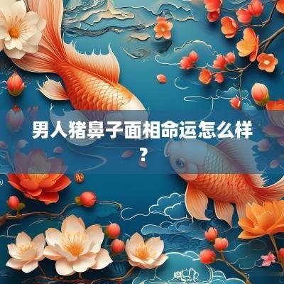 男人猪鼻子面相命运怎么样？