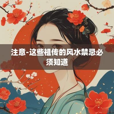 注意-这些祖传的风水禁忌必须知道